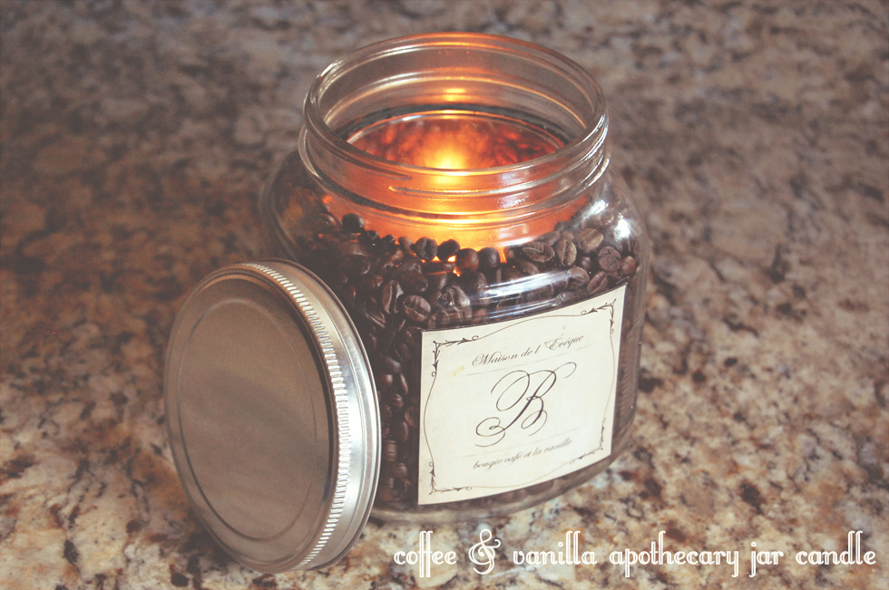 makey thursdays! coffee and vanilla apothecary jar candle