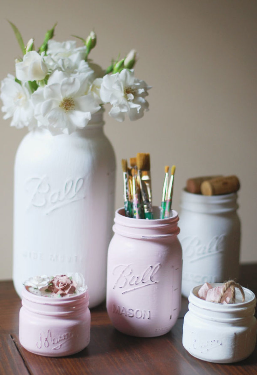 makey thursdays! chalk paint mason jars!