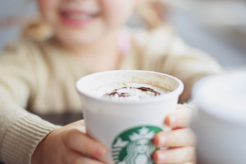 baby’s first starbucks fix!