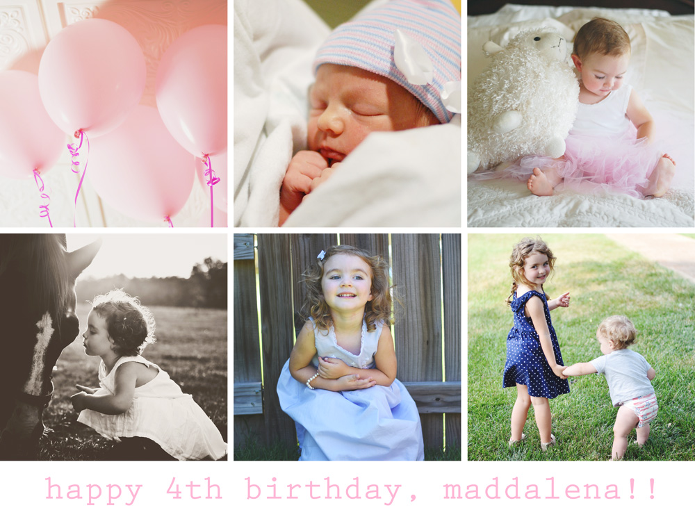 happy 4th birthday, maddalena!!!