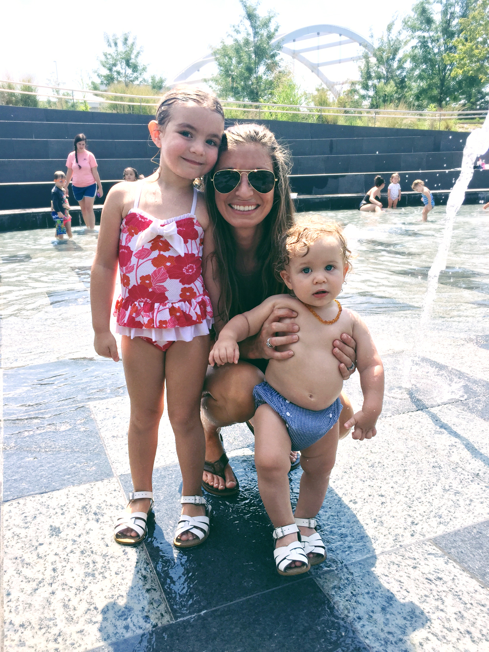 downtown splash pad with friends!