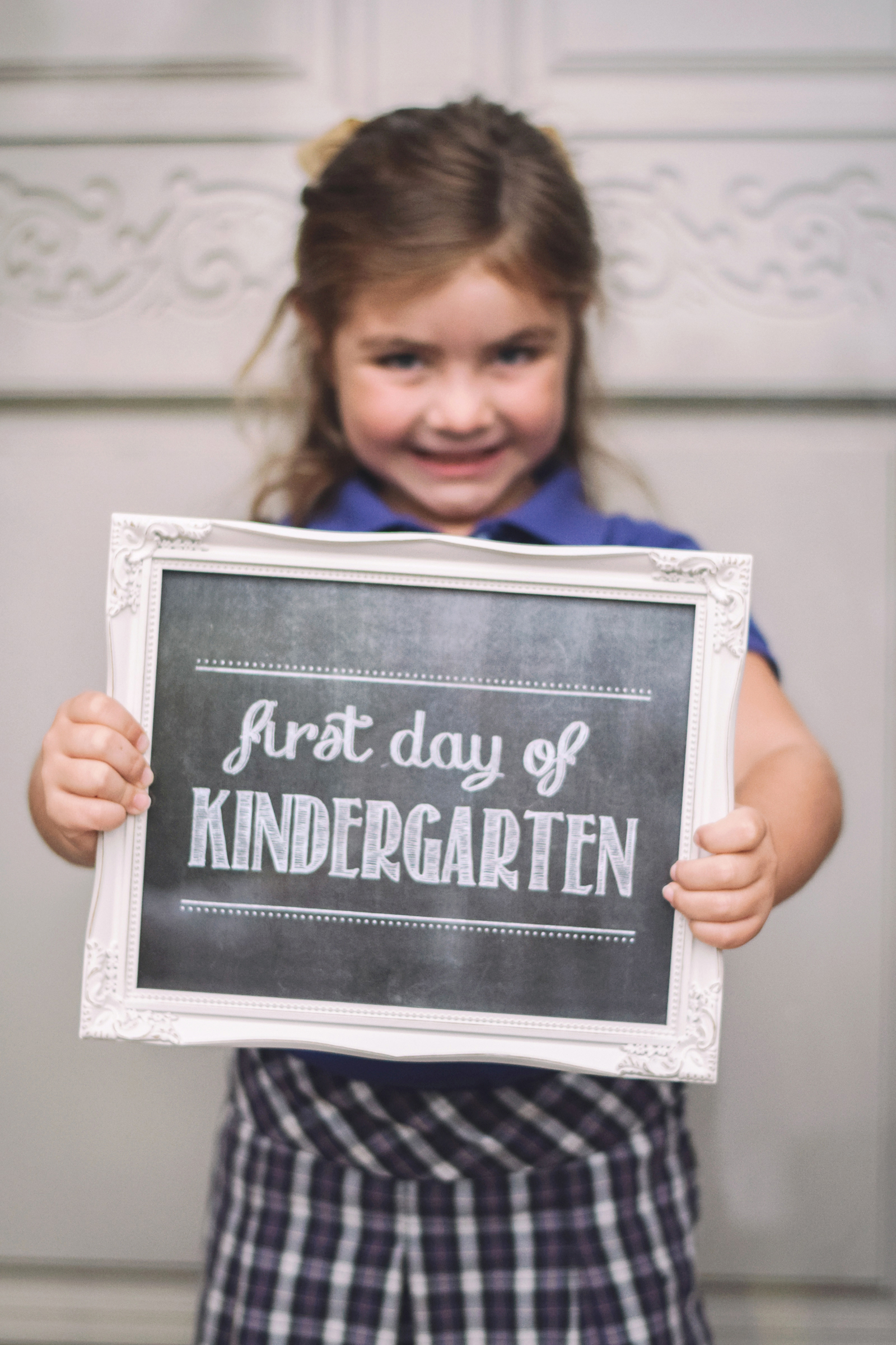 baby girl’s first day of kindergarten + one week later