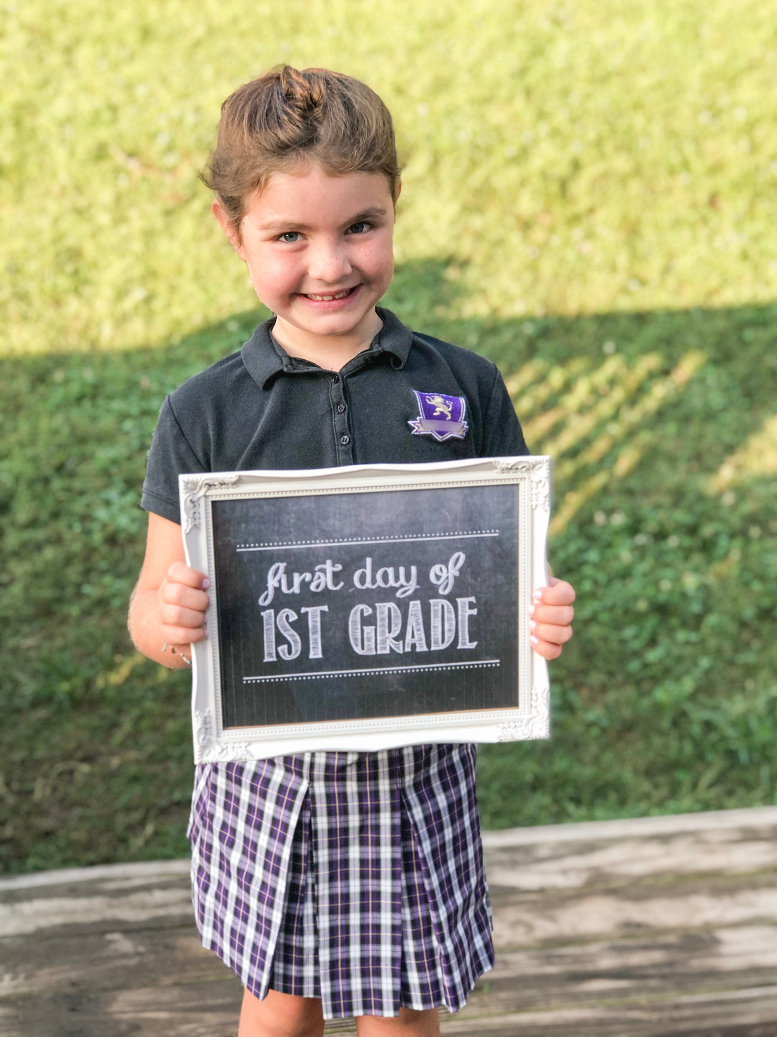 m’s first day of first grade [one week later!]